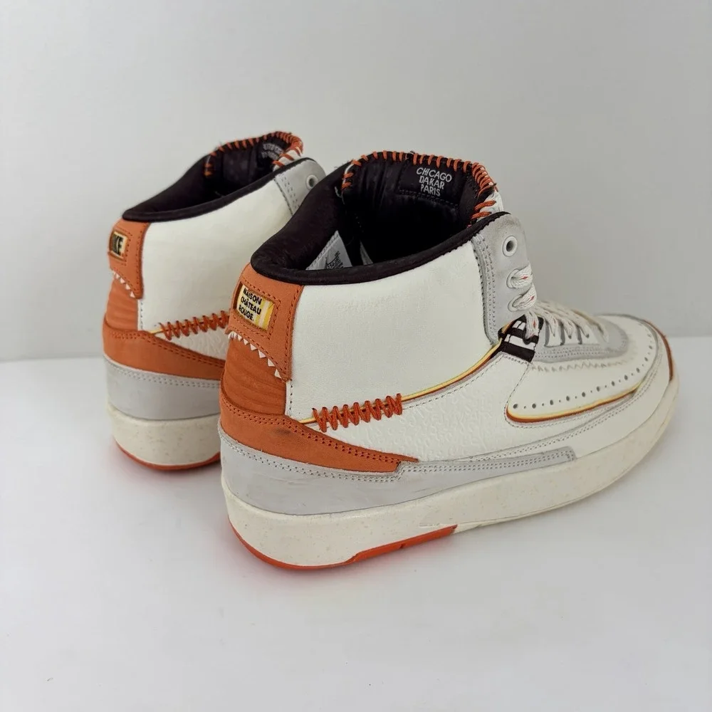 Air Jordan 2 Retro SP Maison Chateau Rouge Mens 7 Sail Orange DO5254-180 2022